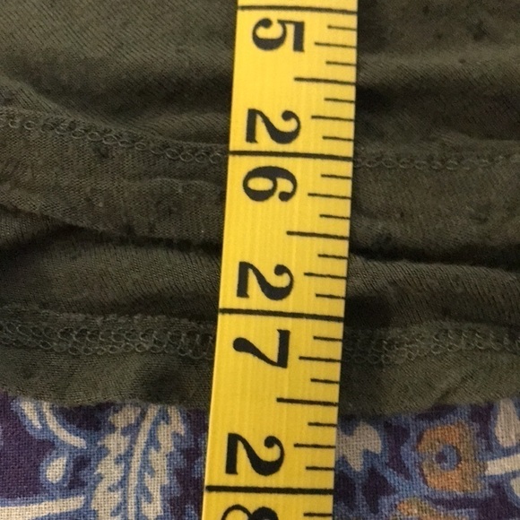 SOHO Jeans Women’s Manhattan Tee L Army Green Wrap Front Drapes Single Closure - Picture 11 of 13